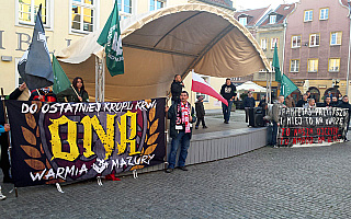 Protest w Olsztynie przeciwko przyjęciu imigrantów
